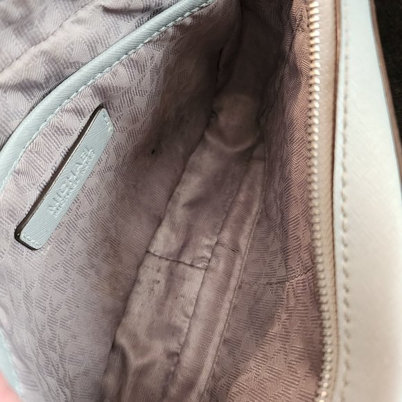 Michael Kors Women's Jet Set Crossbody Dusty Blue Leather Bag - Picture 8 of 10